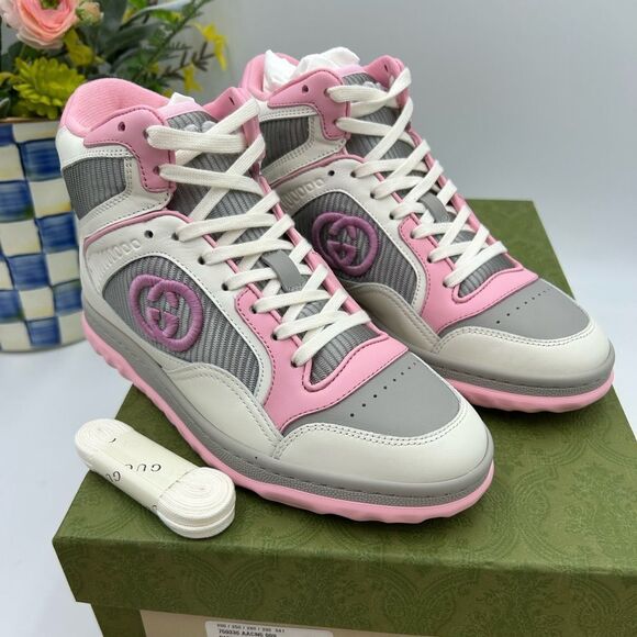 Women’s Gucci interlocking G high top sneakers size 35 made in Italy - Picture 1 of 10